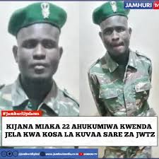 Tanzania: A young man named Rajabu Reli, 22 years old, was sentenced to six months in prison for wearing a Tanzanian army uniform when he was going to meet a young woman he was dating.